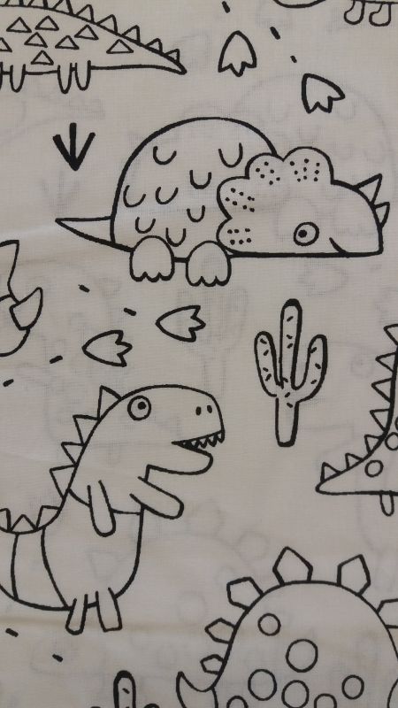 Plátno Vybarvovací dinosaurus