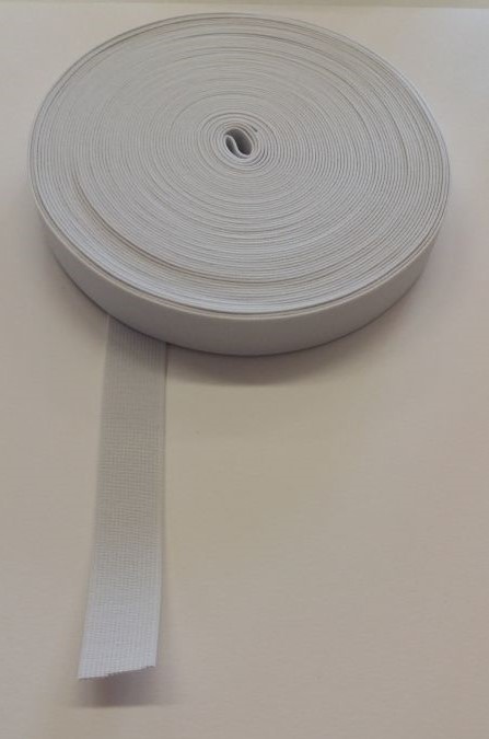 Guma, pruženka pevná 2 cm bílá