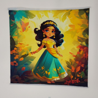 Teplákovina panel Princezna Jasmína