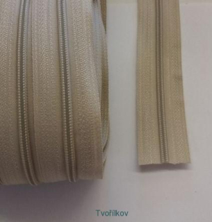 Zip 3mm béžový 307